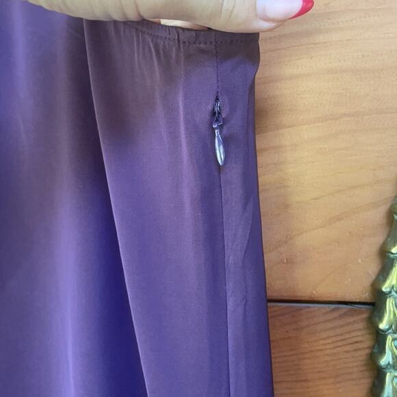 Theory Women's Purple Sleeveless Scoop Neck Ruffled Pullover Top Size Small - Picture 4 of 6